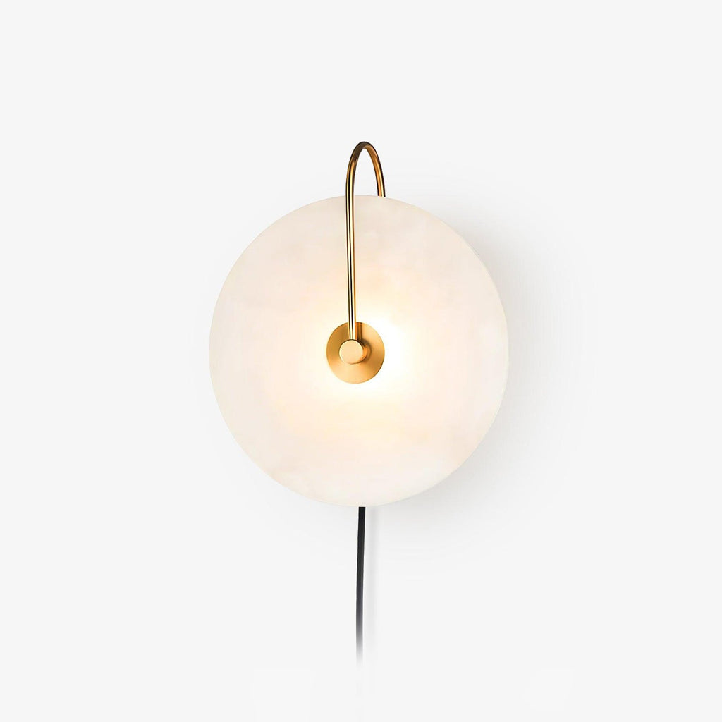 Elegant Adjustable LED Wall Sconce with Alabaster Shade 1