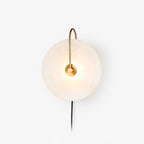 Elegant Adjustable LED Wall Sconce with Alabaster Shade 1