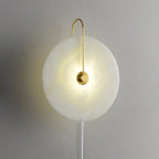 Elegant Adjustable LED Wall Sconce with Alabaster Shade 10