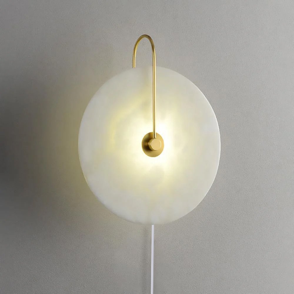 Elegant Adjustable LED Wall Sconce with Alabaster Shade 10