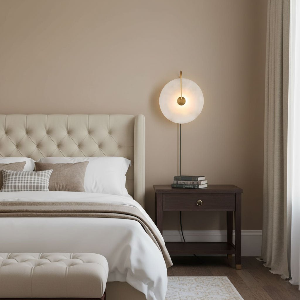 Elegant Adjustable LED Wall Sconce with Alabaster Shade 5