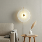 Elegant Adjustable LED Wall Sconce with Alabaster Shade 99