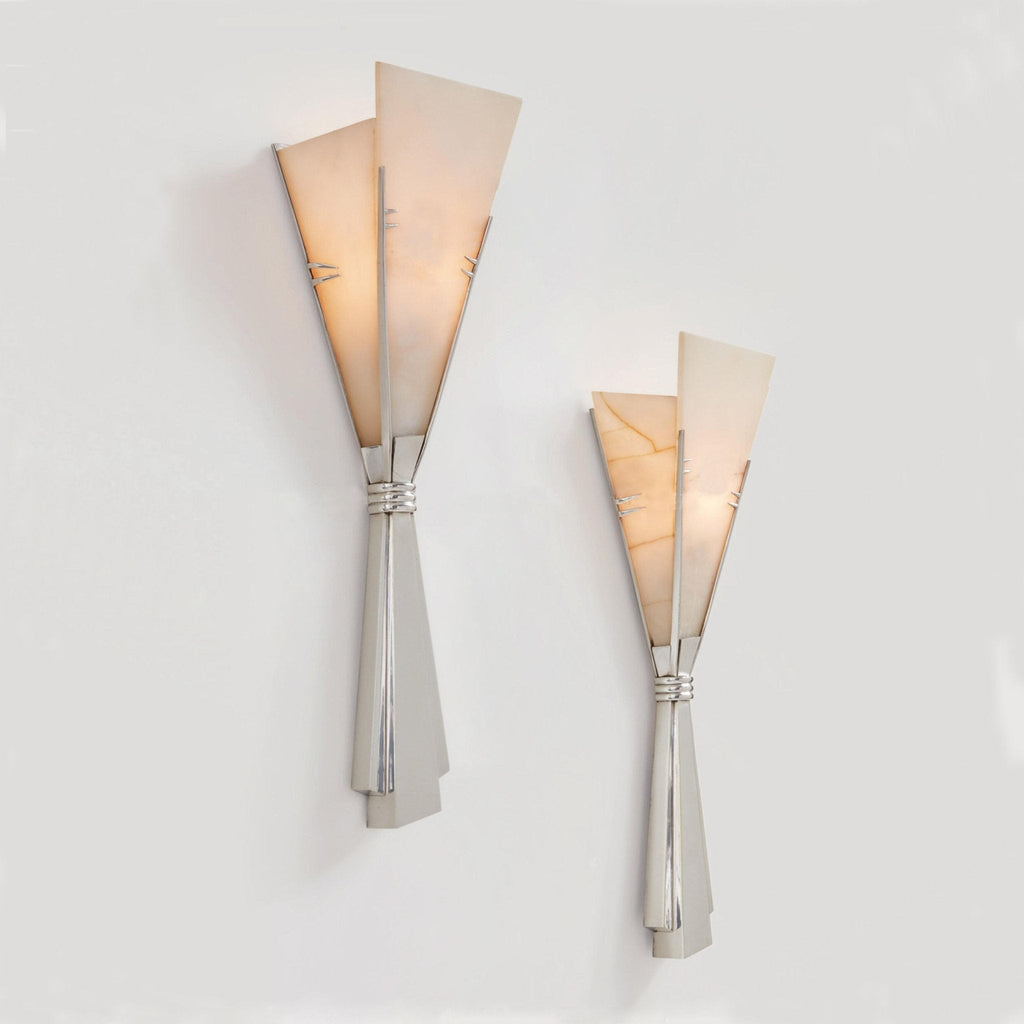 Elegant Alabaster LED Wall Light With Metal Base 3