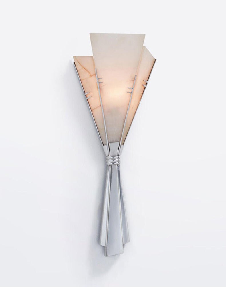 Elegant Alabaster LED Wall Light With Metal Base 5