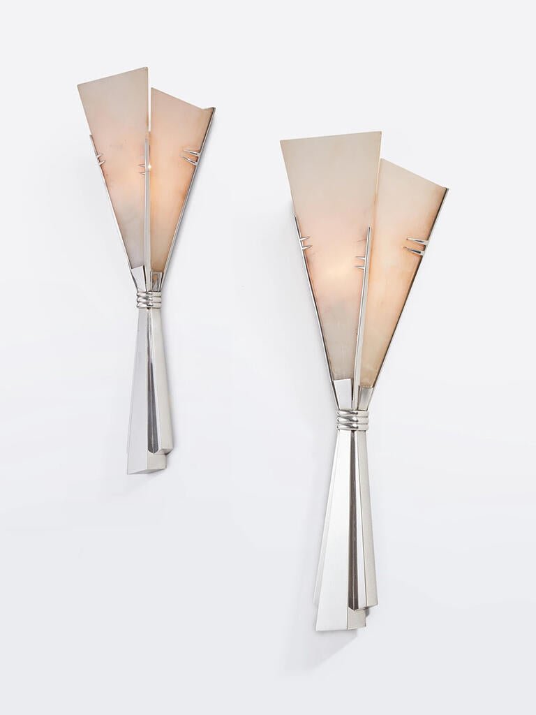 Elegant Alabaster LED Wall Light With Metal Base 7