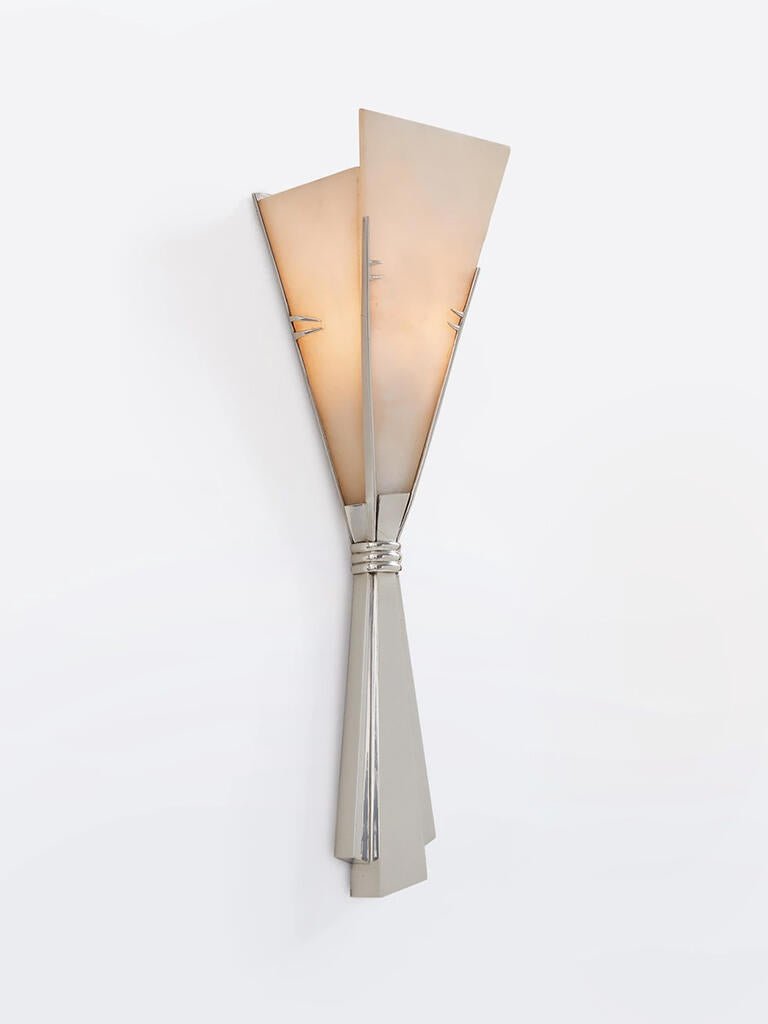 Elegant Alabaster LED Wall Light With Metal Base 8