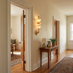 Elegant Alabaster LED Wall Sconce Brass Finish 3