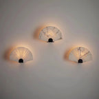 Elegant Alabaster LED Wall Sconce with Black Base 4