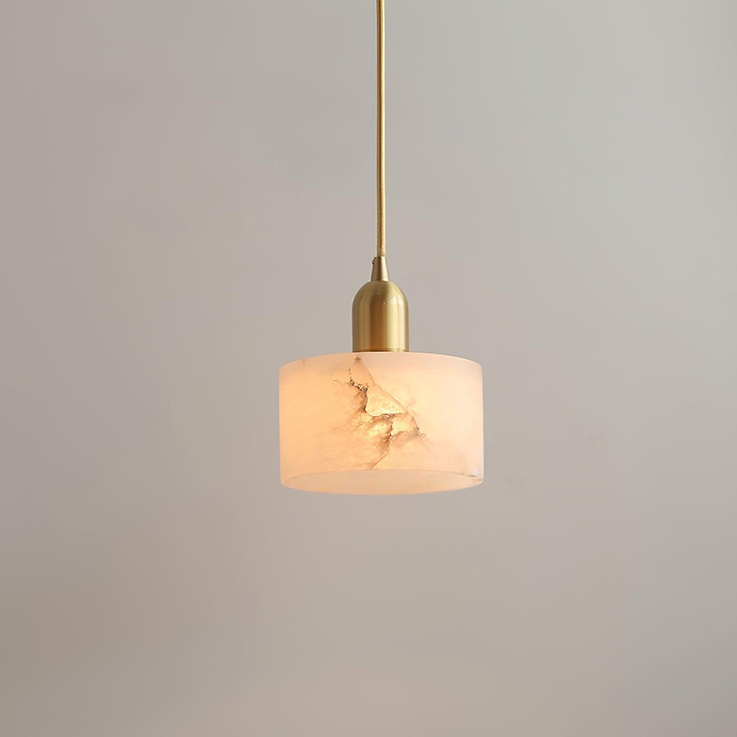 Elegant Alabaster Pendant Light Brass Accents Adjustable MultiHead Ceiling Lamp Home Decor Stack Clear 0