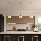 Elegant Alabaster Pendant Light Brass Accents Adjustable MultiHead Ceiling Lamp Home Decor Stack Clear 60