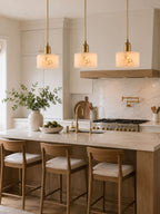 Elegant Alabaster Pendant Light Brass Accents Adjustable MultiHead Ceiling Lamp Home Decor Stack Clear 7