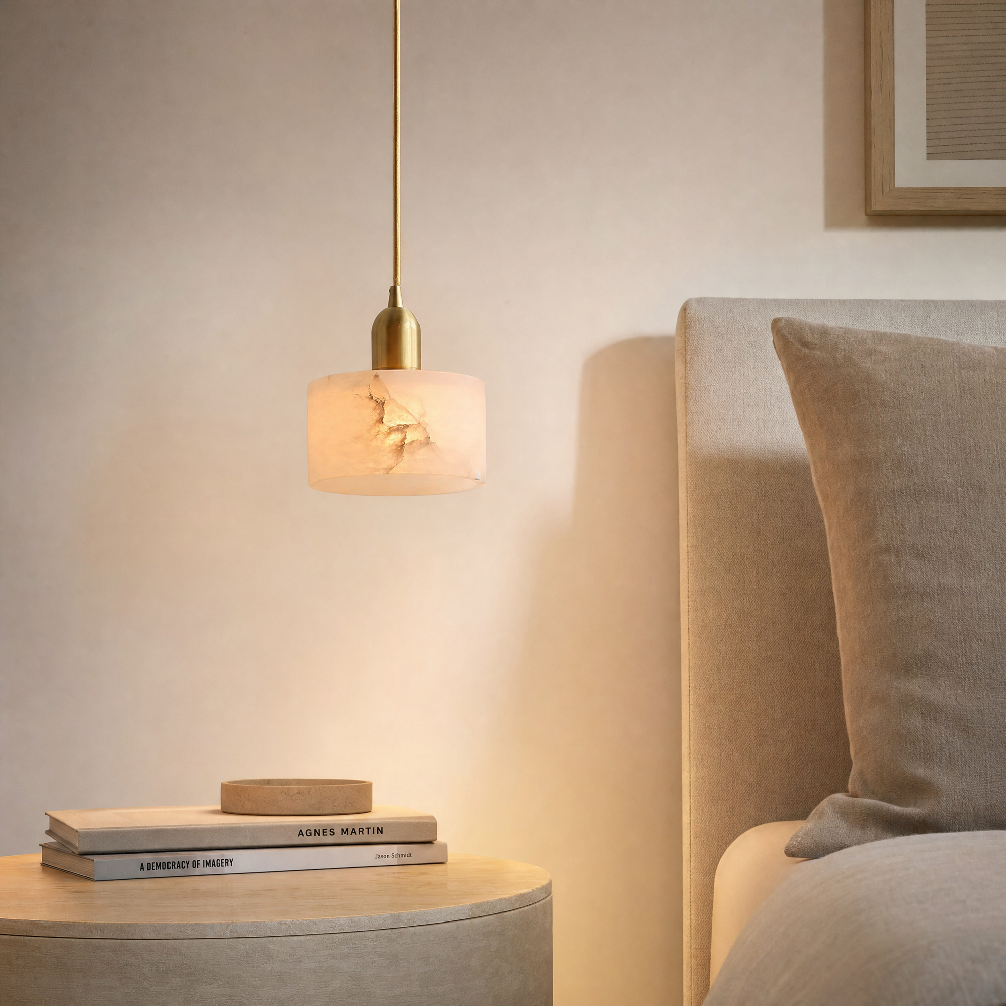 Elegant Alabaster Pendant Light Brass Accents Adjustable MultiHead Ceiling Lamp Home Decor Stack Clear 81