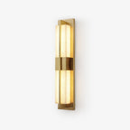 Elegant Brass Alabaster LED Wall Sconce Light Fixture 1