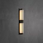 Elegant Brass Alabaster LED Wall Sconce Light Fixture 11