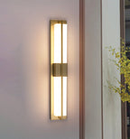 Elegant Brass Alabaster LED Wall Sconce Light Fixture 5
