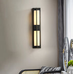 Elegant Brass Alabaster LED Wall Sconce Light Fixture 6
