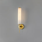 Elegant Brass Sconce Light With Opaque Glass Shade 0