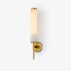 Elegant Brass Sconce Light With Opaque Glass Shade 1