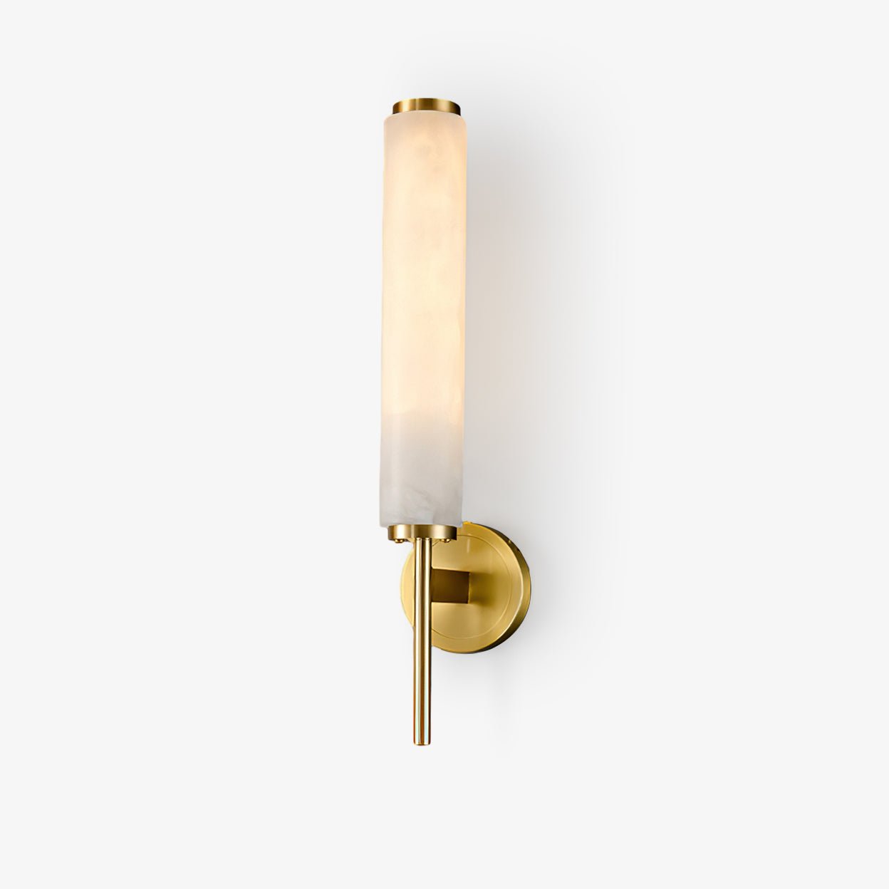 Elegant Brass Sconce Light With Opaque Glass Shade 1