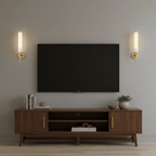 Elegant Brass Sconce Light With Opaque Glass Shade 3