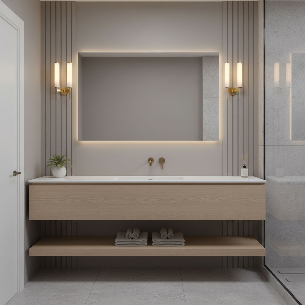 Elegant Brass Sconce Light With Opaque Glass Shade 7