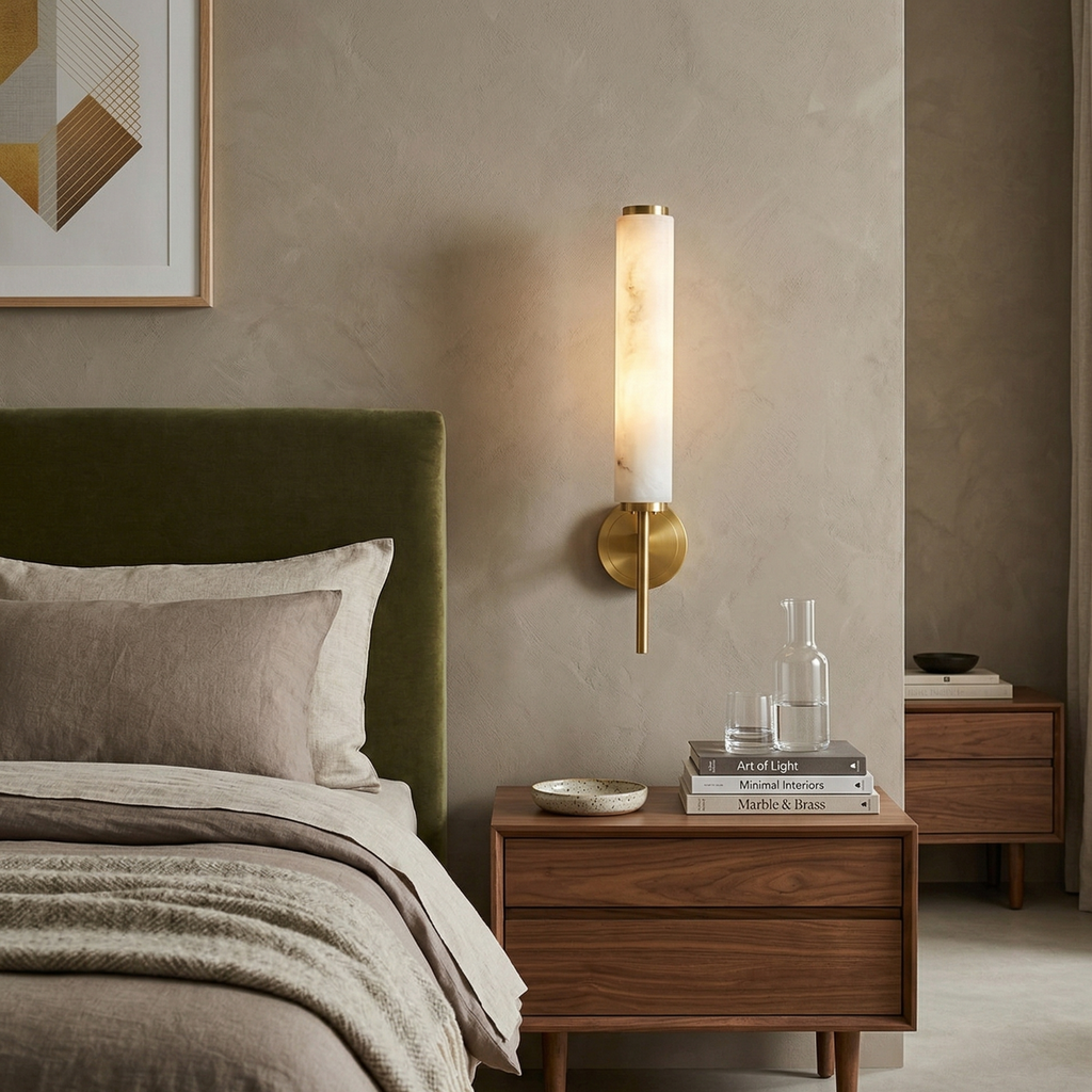 Elegant Brass Sconce Light With Opaque Glass Shade 99