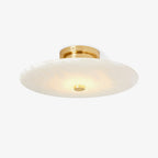 Elegant Ceiling Light Alabaster Brass Adjustable Height 1