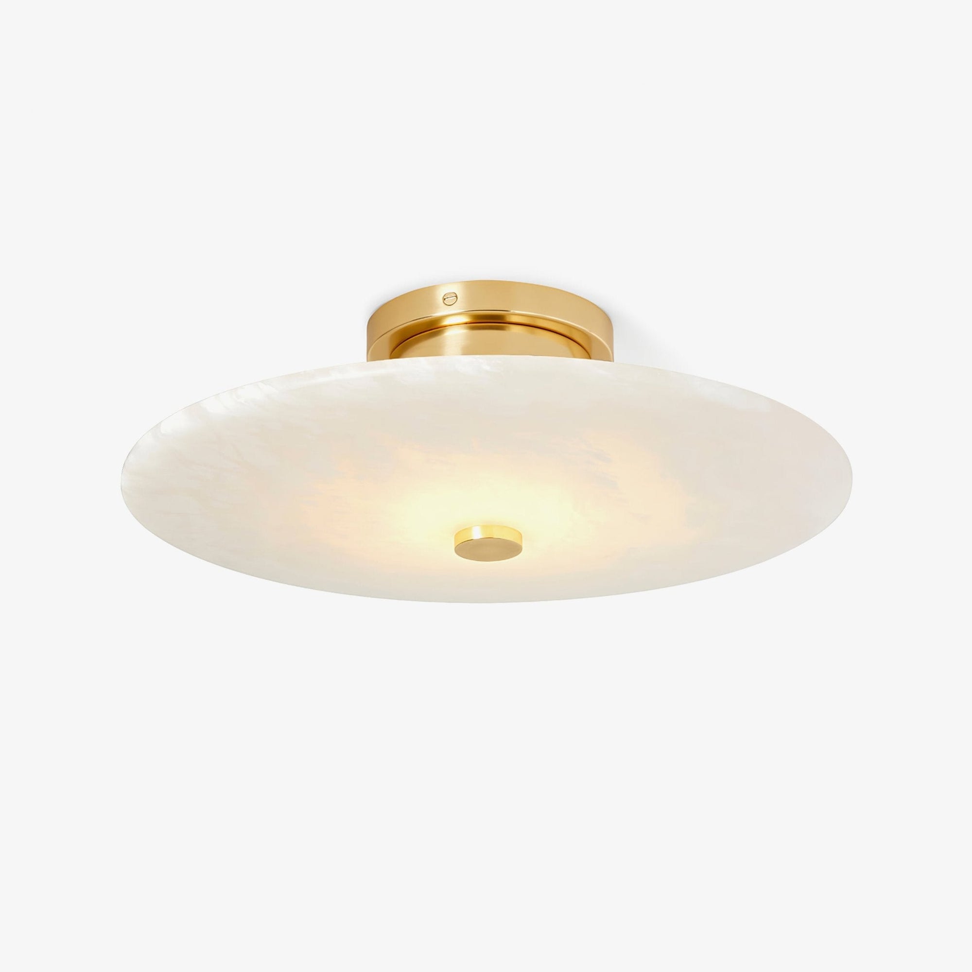 Elegant Ceiling Light Alabaster Brass Adjustable Height 1