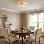 Elegant Ceiling Light Alabaster Brass Adjustable Height 3