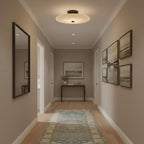 Elegant Ceiling Light Alabaster Brass Adjustable Height 4