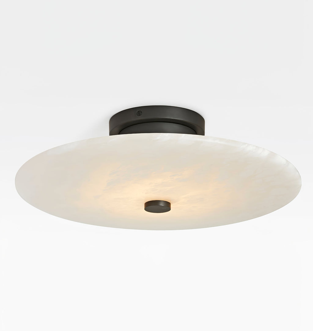 Elegant Ceiling Light Alabaster Brass Adjustable Height 9