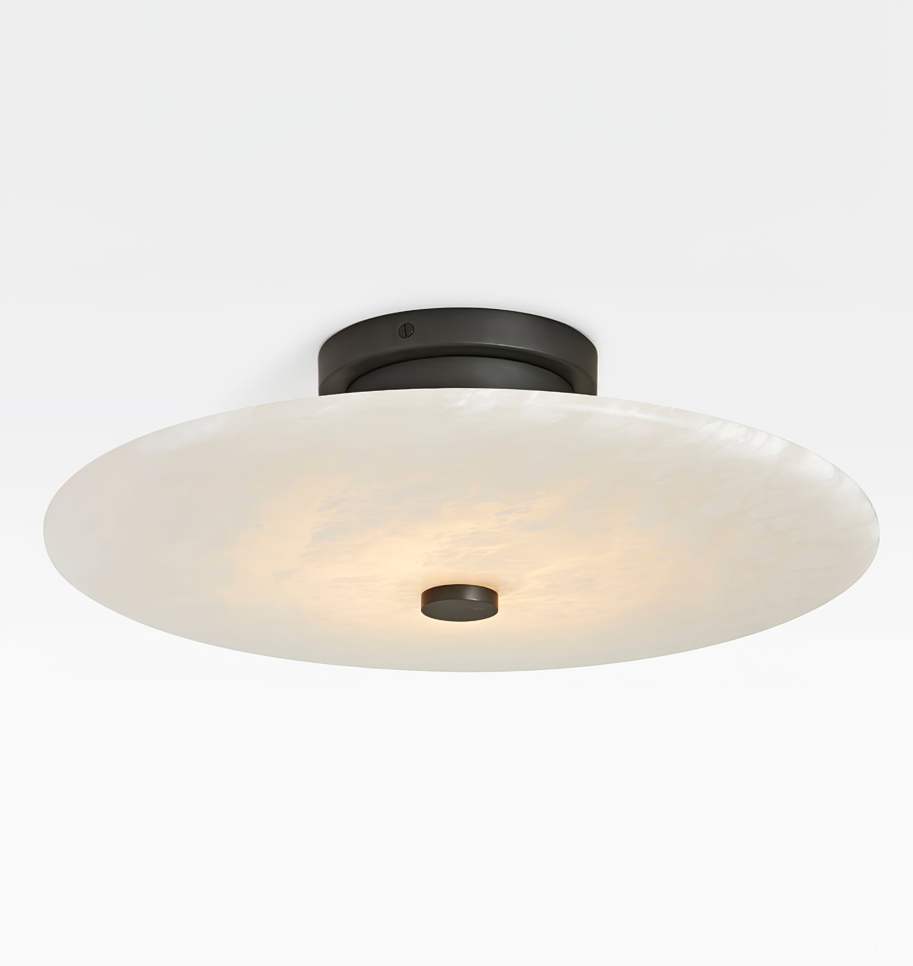 Elegant Ceiling Light Alabaster Brass Adjustable Height 9