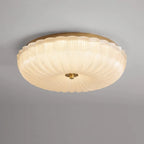 Elegant Ceiling Light Frosted Glass Dimmable Gold Finish 9
