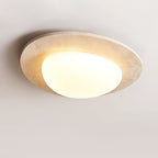 Elegant Ceiling Light Natural Travertine Integrated LED 9