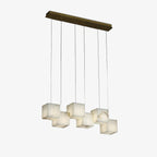 Elegant Chandelier Natural Alabaster Adjustable Height 1