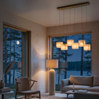 Elegant Chandelier Natural Alabaster Adjustable Height 99