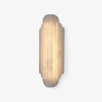 Elegant Dimmable Alabaster Wall Sconce Metal Base 1
