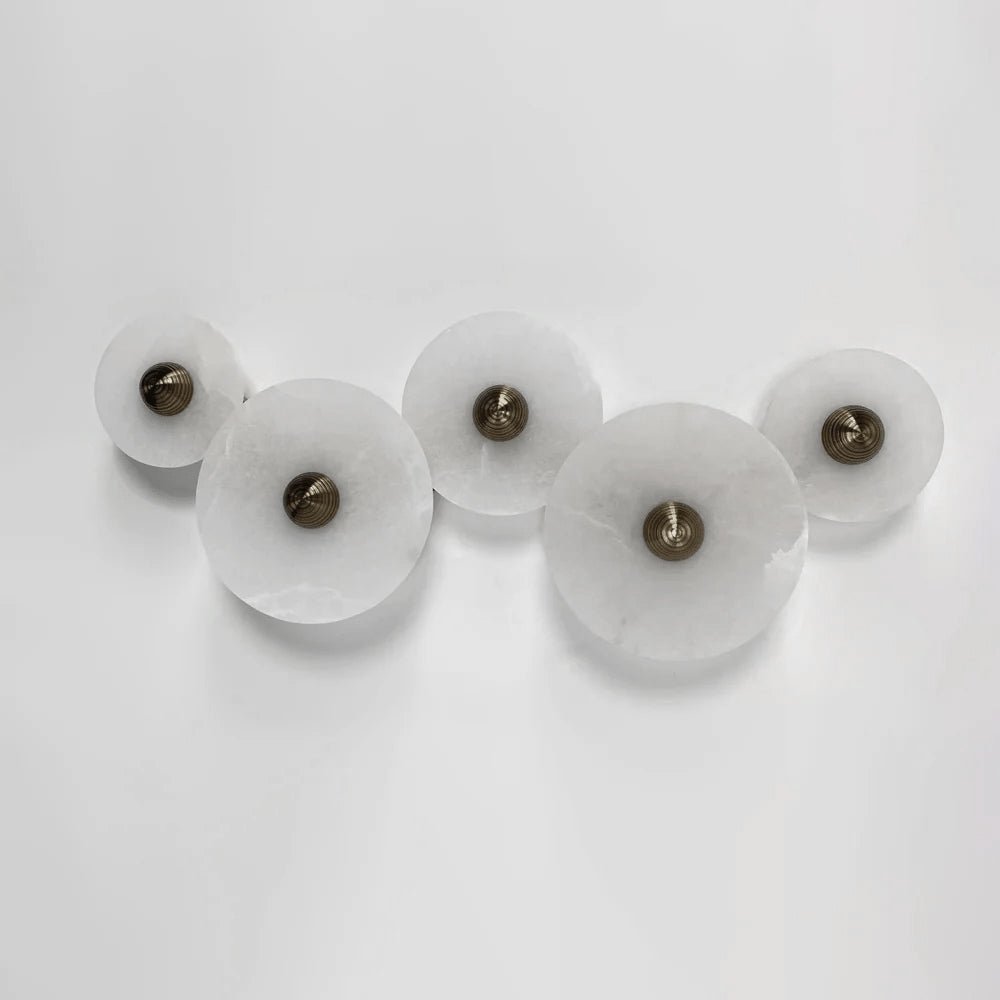 Elegant Dimmable Alabaster Wall Sconce With Brass Accent 10