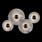 Elegant Dimmable Alabaster Wall Sconce With Brass Accent 11