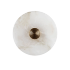 Elegant Dimmable Alabaster Wall Sconce With Brass Accent 15