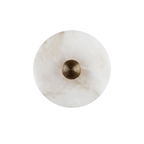 Elegant Dimmable Alabaster Wall Sconce With Brass Accent 16
