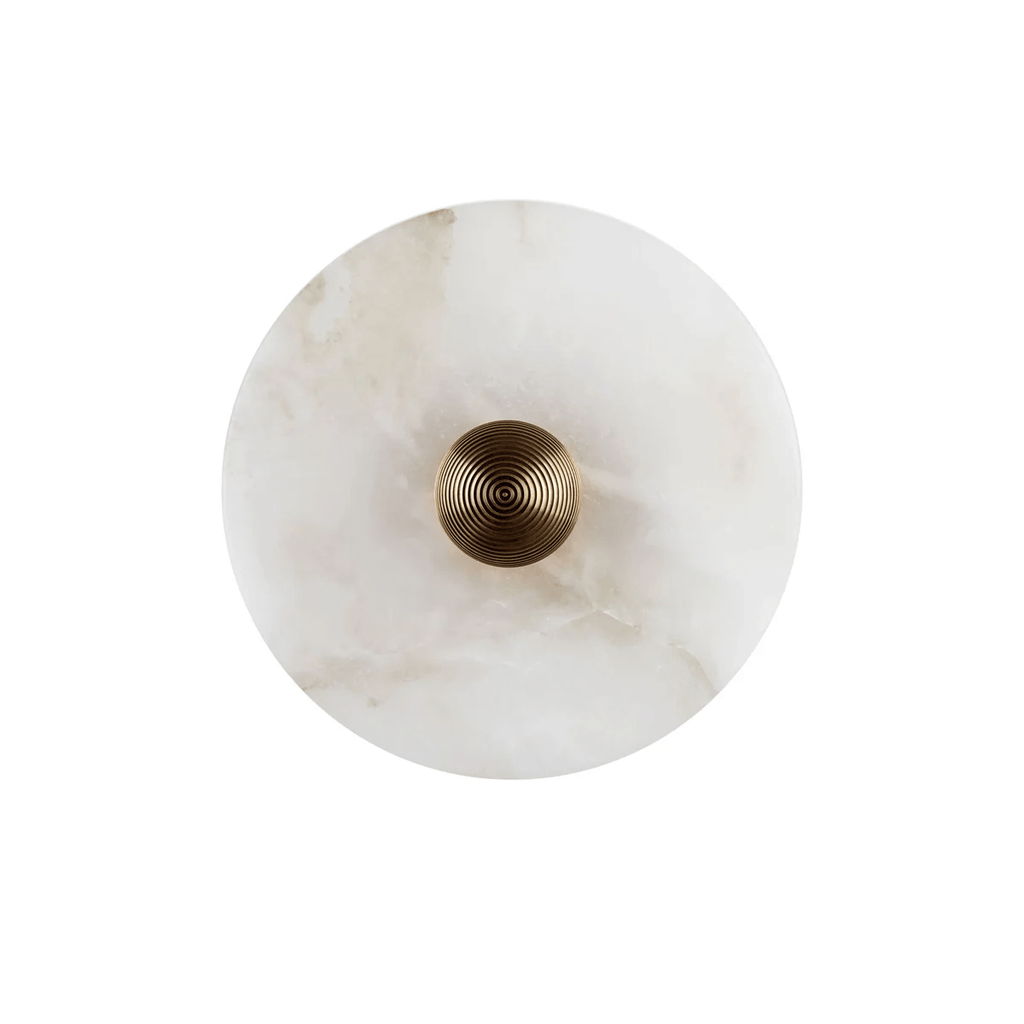 Elegant Dimmable Alabaster Wall Sconce With Brass Accent 17