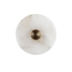 Elegant Dimmable Alabaster Wall Sconce With Brass Accent 17