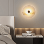 Elegant Dimmable Alabaster Wall Sconce With Brass Accent 4