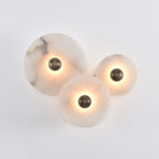 Elegant Dimmable Alabaster Wall Sconce With Brass Accent 6