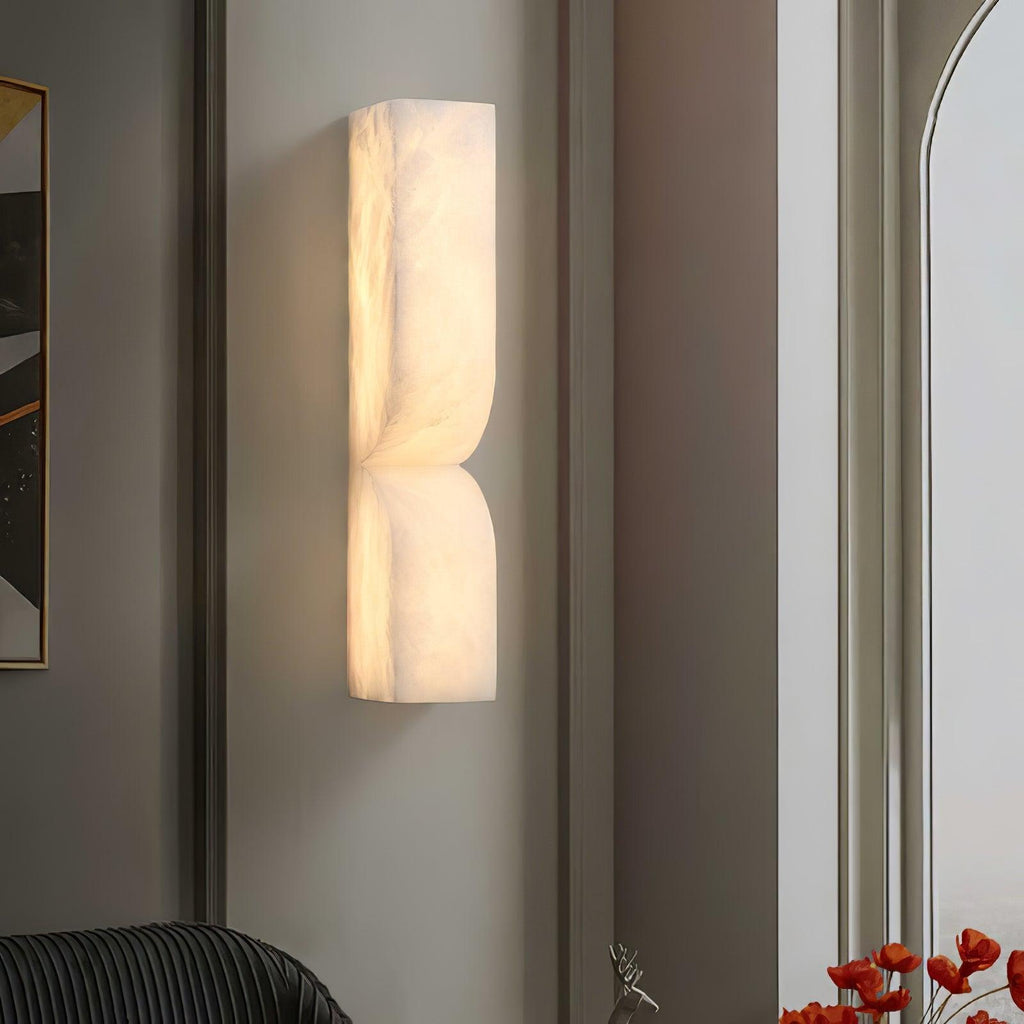 Elegant Dimmable Wall Sconce in Alabaster Finish 7