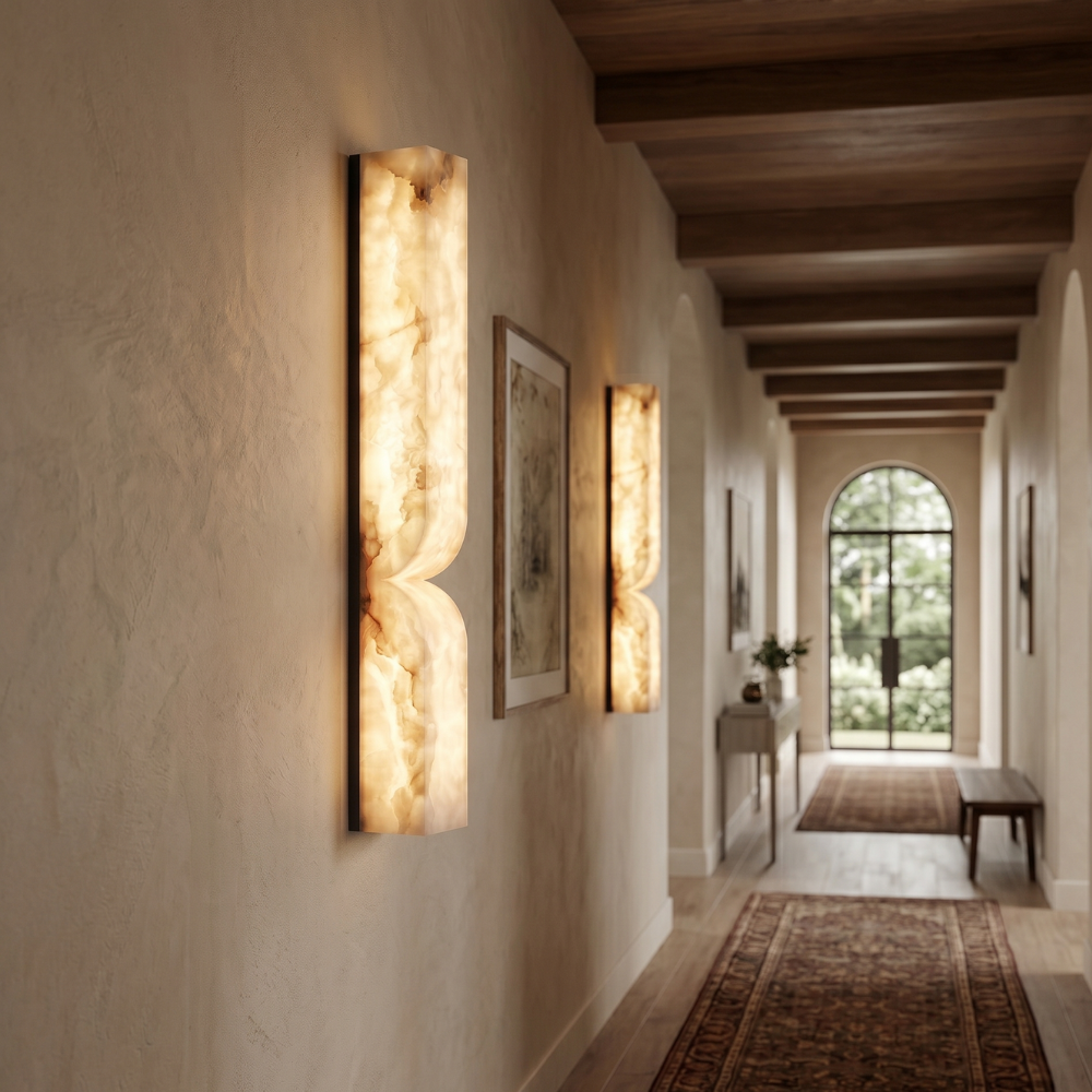 Elegant Dimmable Wall Sconce in Alabaster Finish 812
