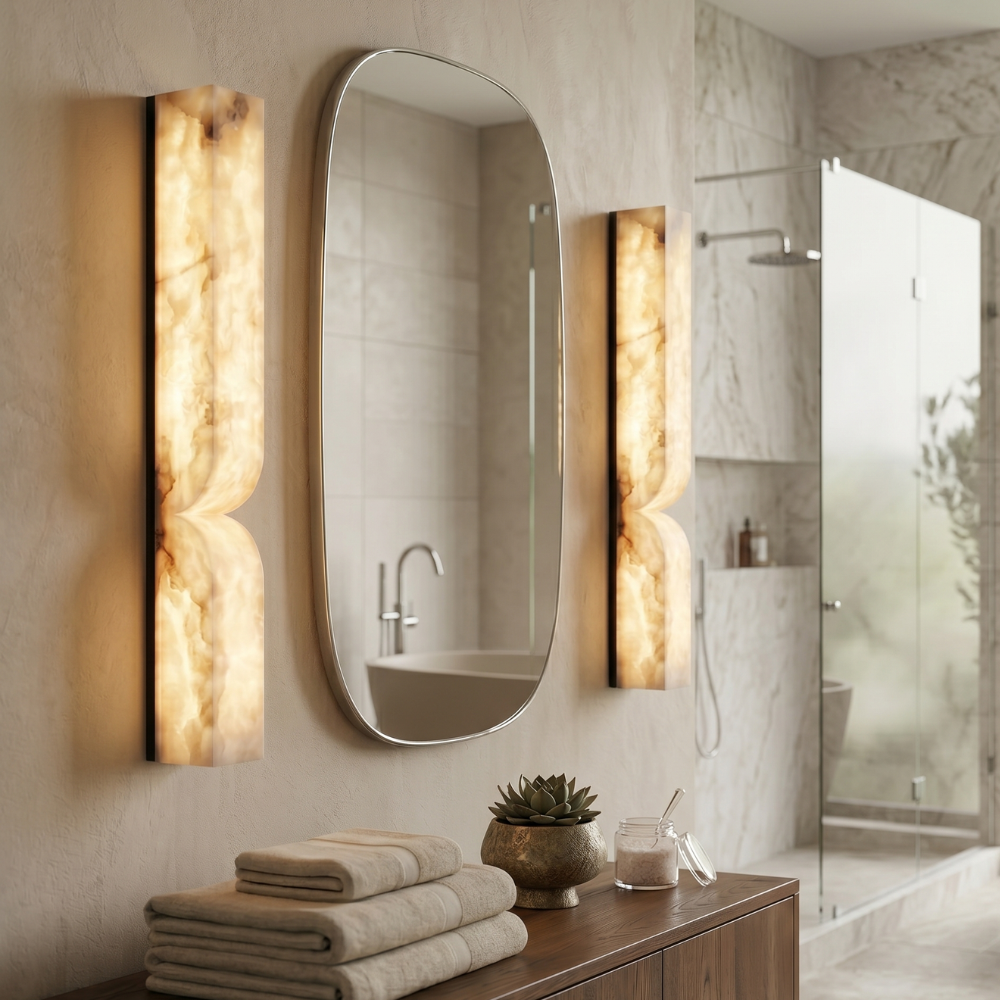 Elegant Dimmable Wall Sconce in Alabaster Finish 813