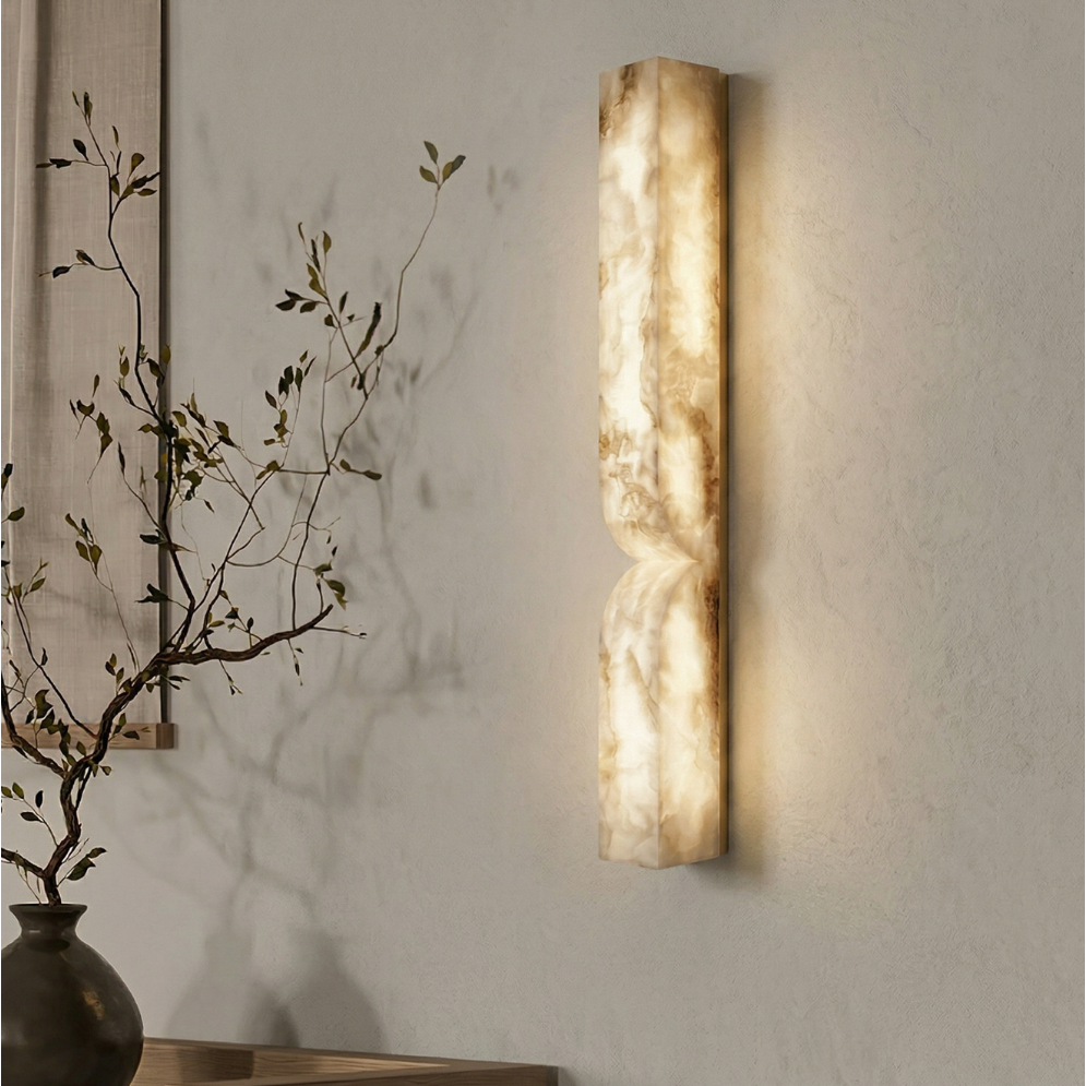 Elegant Dimmable Wall Sconce in Alabaster Finish 91