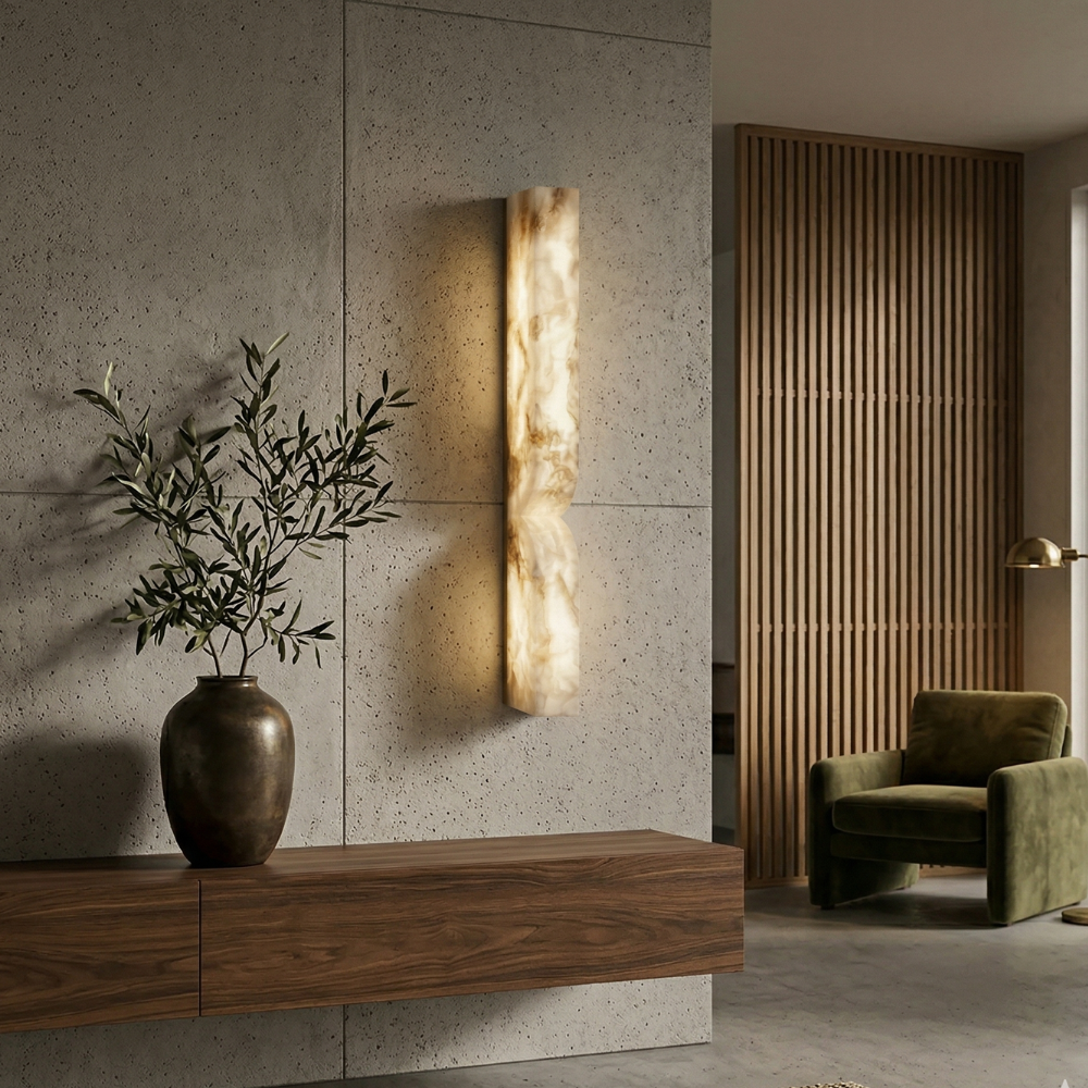 Elegant Dimmable Wall Sconce in Alabaster Finish 92